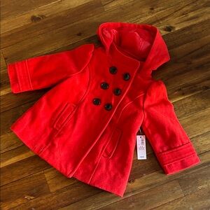 Old Navy Vibrant Red Kids Pea Coat